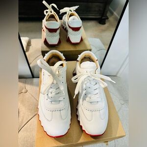 Christian Louboutin White Sneakers with Red Soles